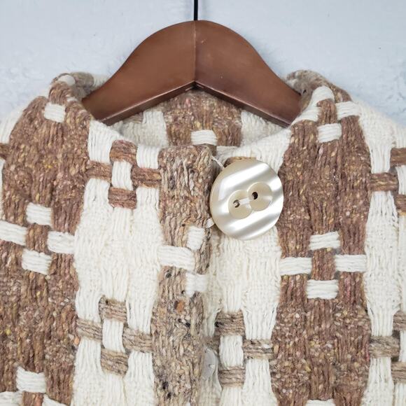 Beth Bowley Woven Jacket Button Snap 3/4 Sleeve - 2 - Picture 4 of 7